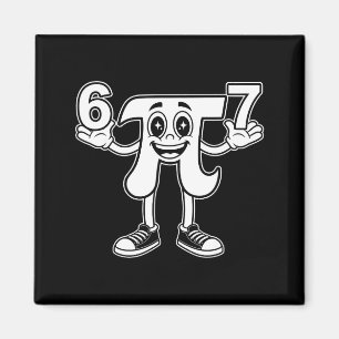Rolig dag 3.14 symbol 67 meme matematik skämt gen magnet