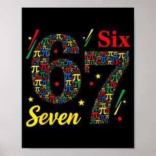 Rolig dag 3.14 symbol 67 meme matematik skämt gen poster