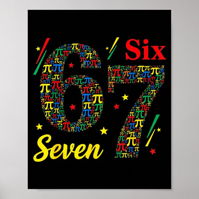 Rolig dag 3.14 symbol 67 meme matematik skämt gen  poster (Framsidan)