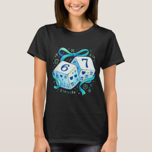 Rolig dag matte 67 sex sju tärning 6 7 meme t shirt