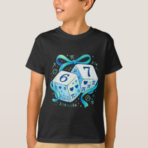 Rolig dag matte 67 sex sju tärningar 6 7 meme t shirt