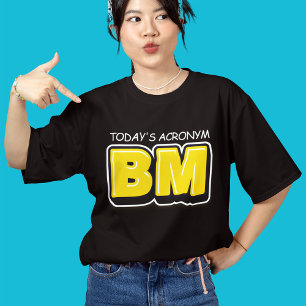 Rolig Dagens Akronym Fet Typografi T Shirt