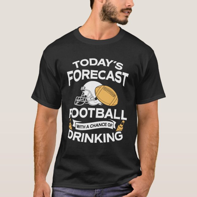 Rolig dagens prognosfotboll med att dricka t shirt (Framsida)