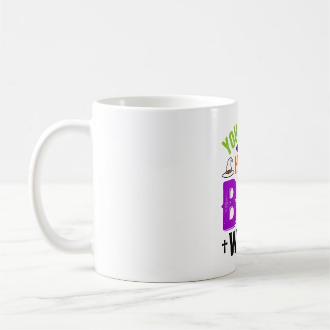 Rolig Dålig Häxa Halloween Citat Vektor Design_1 Kaffemugg (Vänster)