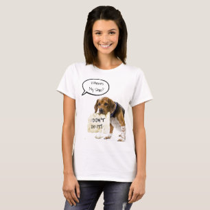 Rolig Dålig Hund Valp Var är Min Skor T-Shirt