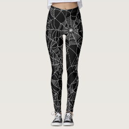 Rolig damasker för Halloween spindelnätmönster Leggings