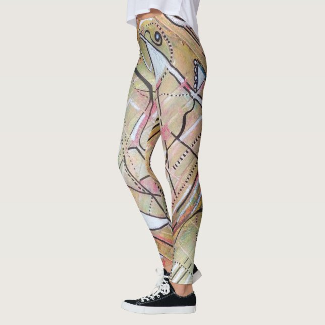 Rolig damasker leggings (Vänster)