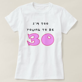 Rolig dambaby för 30års födelsedag - docka t-shirt