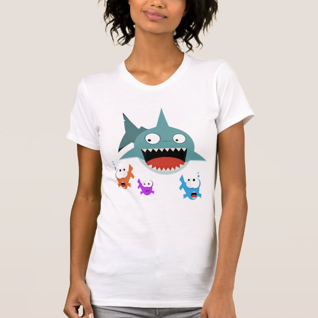 Rolig damT-tröja för haj T Shirt (Framsida)