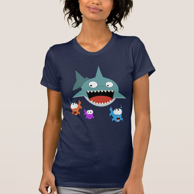 Rolig damT-tröja för haj T Shirt (Framsida)