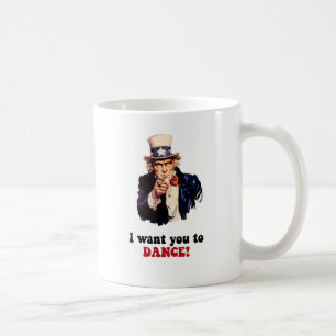 Rolig dans kaffemugg