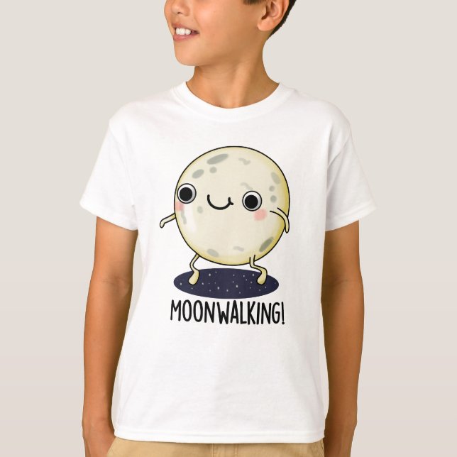 Rolig dans Moon Walking Pun  T Shirt (Framsida)