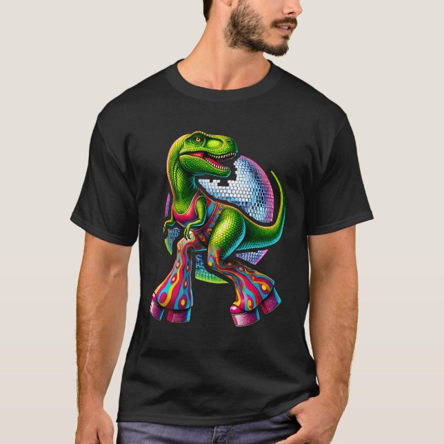 Rolig dansande dinosaurie  t shirt (Framsida)