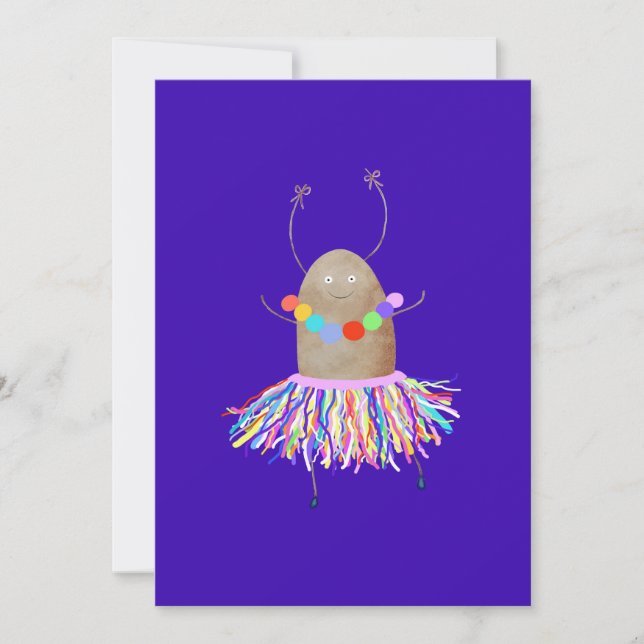 Rolig dansande potatis inbjudningar (Framsida)