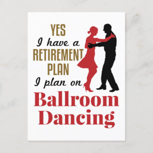 Rolig dansare Ballroomdans Pensionärsplan Vykort
