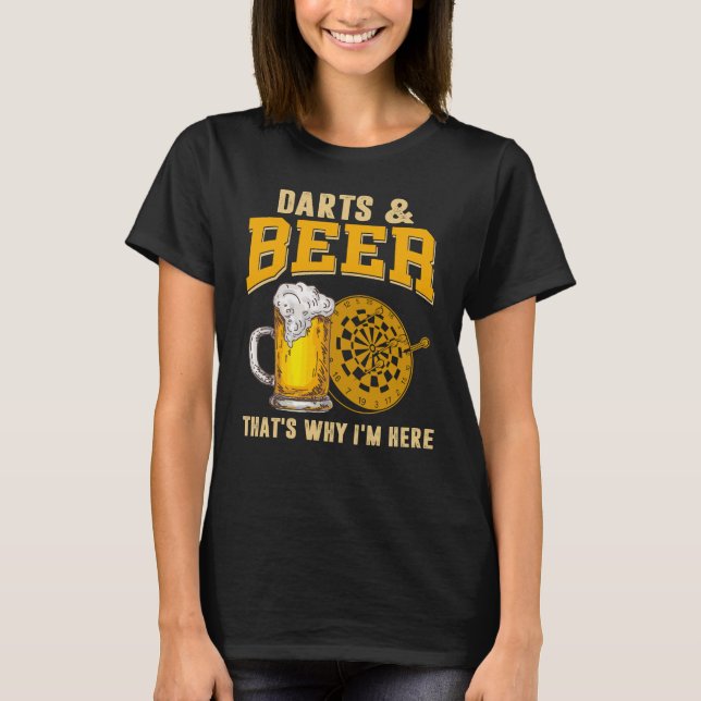 Rolig Darts-öl T-shirt för Dartspelare (Framsida)