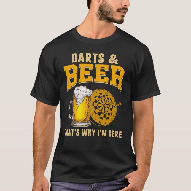 Rolig Darts-öl T-shirt för Dartspelare (Framsida)