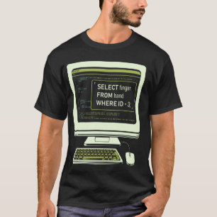 Rolig databas SQL-fråga datorkod för databas T Shirt