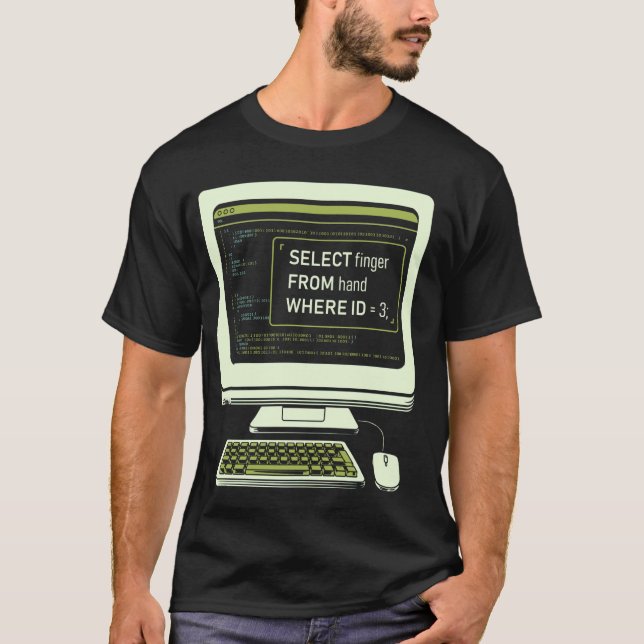 Rolig databas SQL-fråga datorkod för databas T Shirt (Framsida)