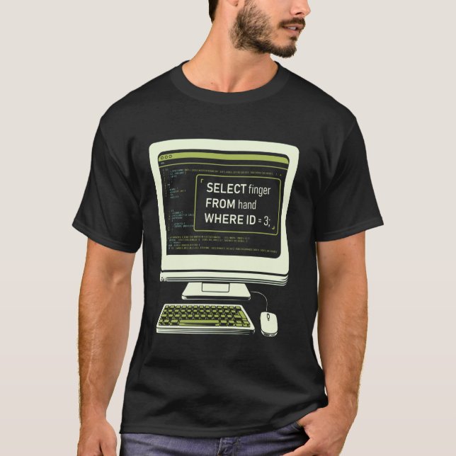 Rolig databas SQL-fråga datorkod för databas T Shirt (Framsida)