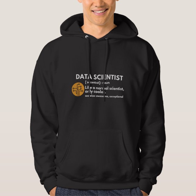 Rolig datavetare definition datavetenskap hoodie (Framsida)