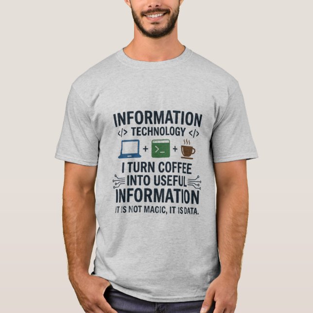 Rolig datavetenskaplig t-shirt - Ät Sova Kodera Up (Framsida)