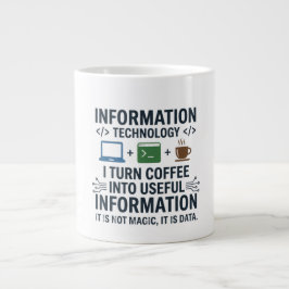 Rolig datavetenskaplig t-shirt - Ät Sova Kodera Up Jumbo Mugg