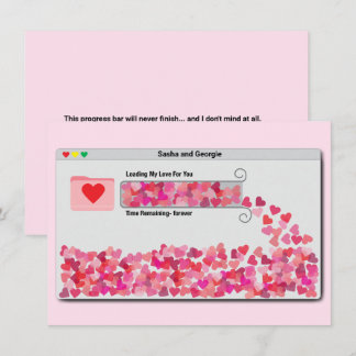 Rolig datorfönster Förloppsindikator Kärlek Laddar Julkort