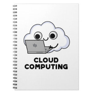 Rolig datormoln väderpunny Cloud Computing Anteckningsbok