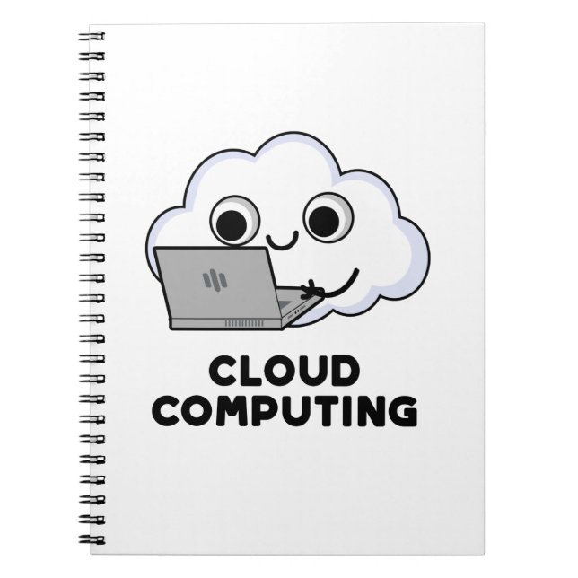 Rolig datormoln väderpunny Cloud Computing Anteckningsbok (Framsidan)