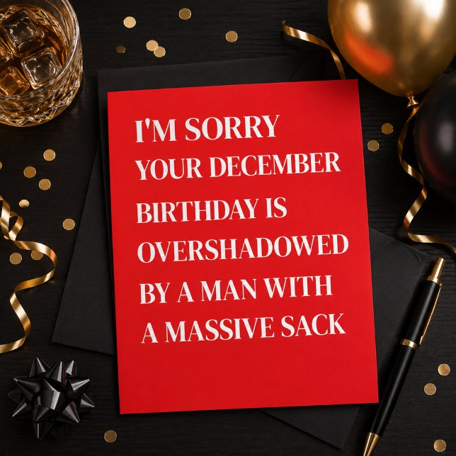 Rolig december födelsedagskort för kvinnor män Gla Julkort (🔥 The Birthday Card They Won’t See Coming!)