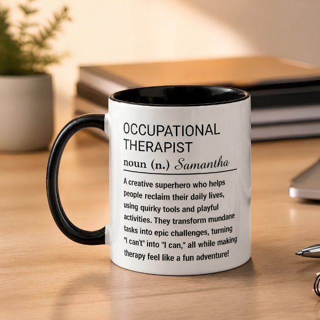 Rolig definition av arbetsterapeut kaffemugg (Skapare uppladdad)