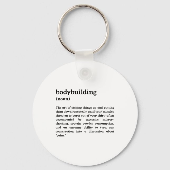 Rolig definition av bodybuilding  nyckelring (Framsida)