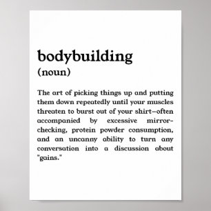Rolig definition av bodybuilding poster