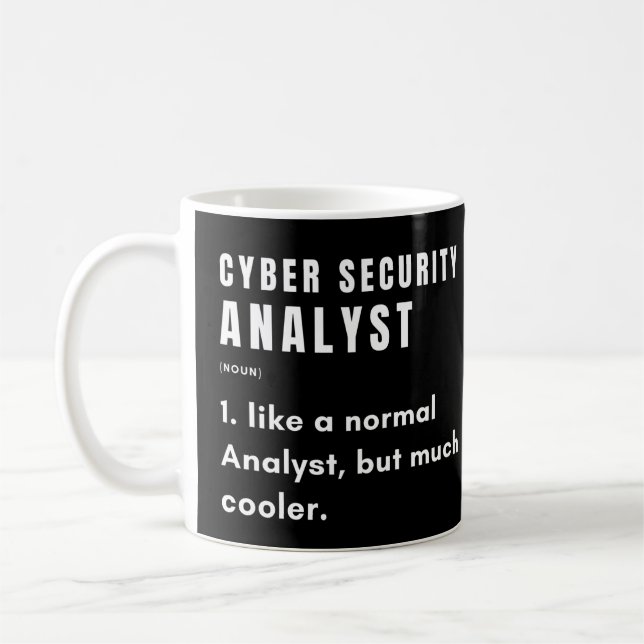 Rolig definition av cybersäkerhet  kaffemugg (Vänster)