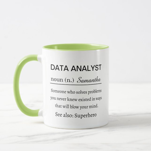 Rolig definition av dataanalytiker mugg (Vänster)