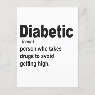 Rolig definition av diabetes typ 1 medvetenhetspre vykort