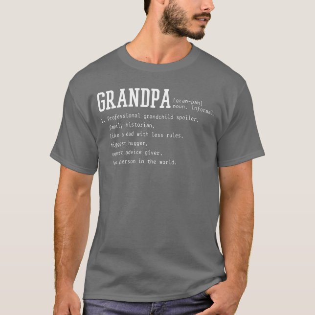Rolig definition av farfar för flicka t shirt (Framsida)