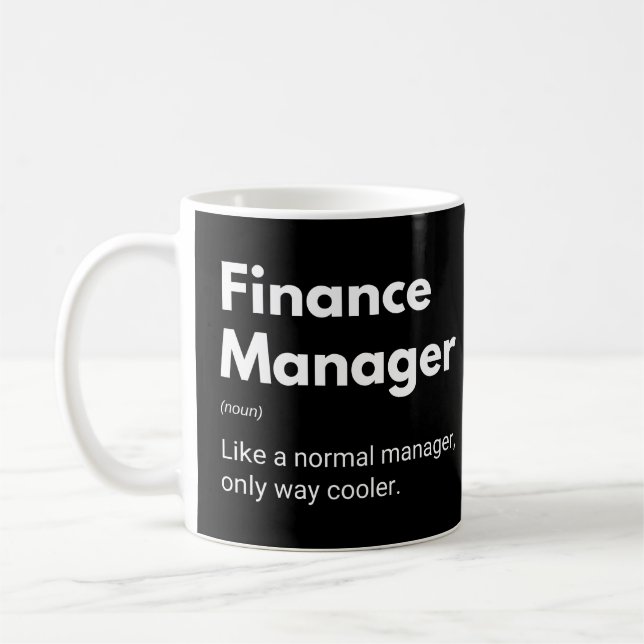 Rolig definition av finanschef kaffemugg (Vänster)