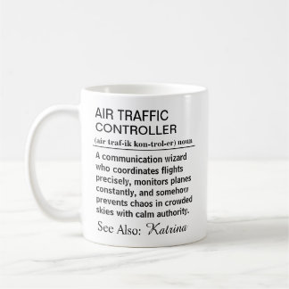 Rolig definition av flygtrafikledare kaffemugg