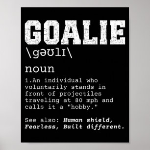 Rolig definition av fotbollsmålvakt Projektiler 80 Poster