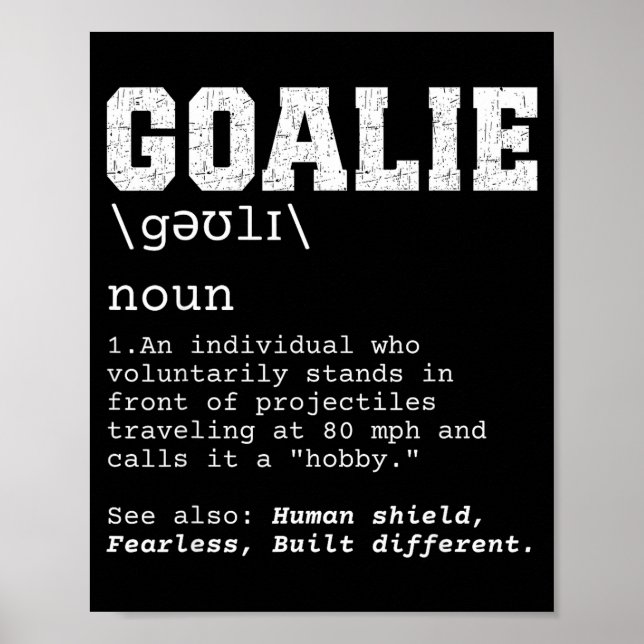 Rolig definition av fotbollsmålvakt Projektiler 80 Poster (Framsidan)