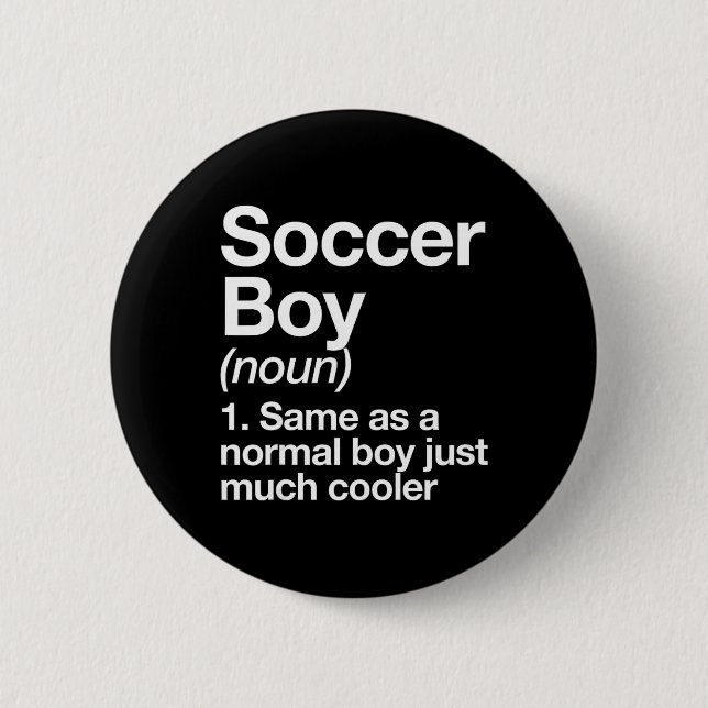 Rolig definition av fotbollspojke Sport  Knapp (Framsida)