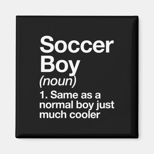 Rolig definition av fotbollspojke Sport  Magnet (Framsidan)