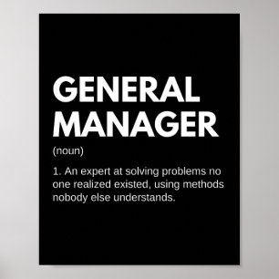Rolig definition av general manager poster