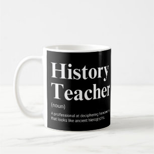 Rolig definition av historielärare kaffemugg