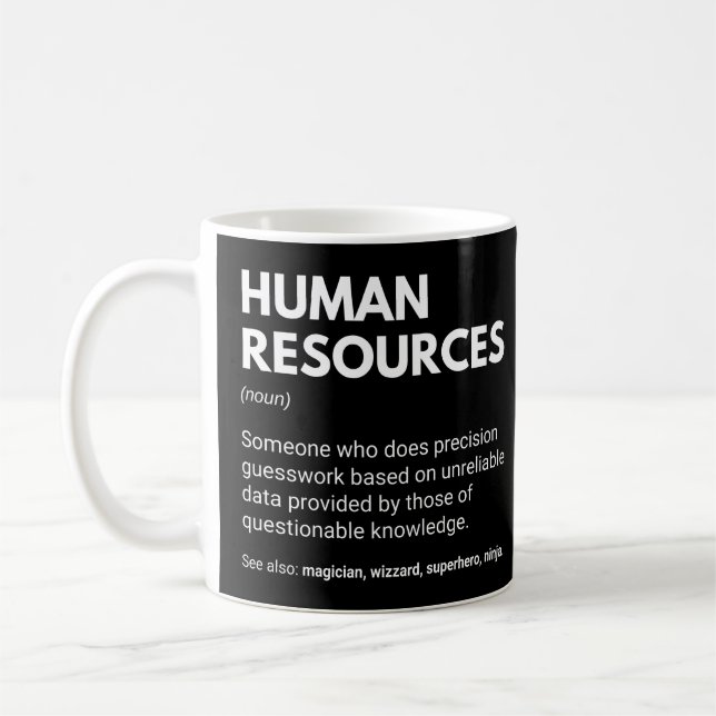 Rolig definition av HR-chef för Human Resources Kaffemugg (Vänster)