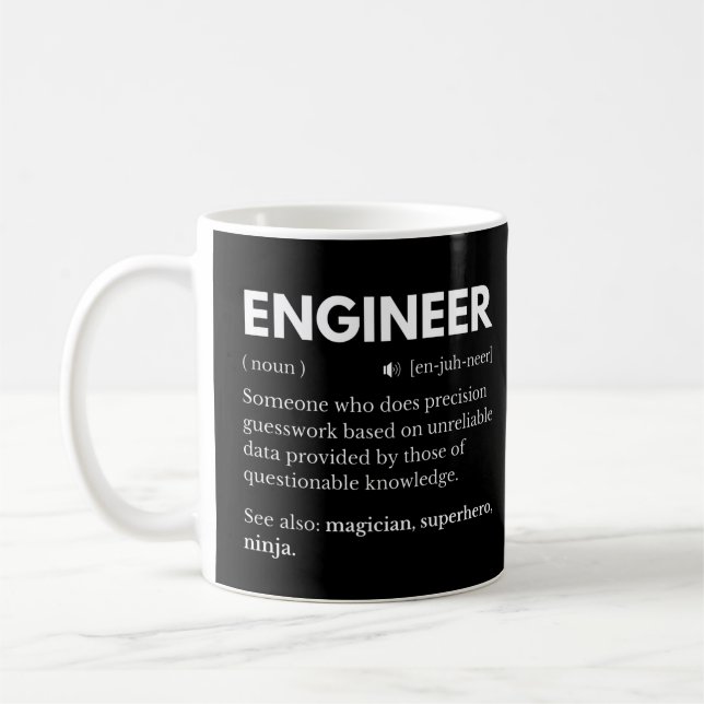 Rolig definition av ingenjörer kaffemugg (Vänster)
