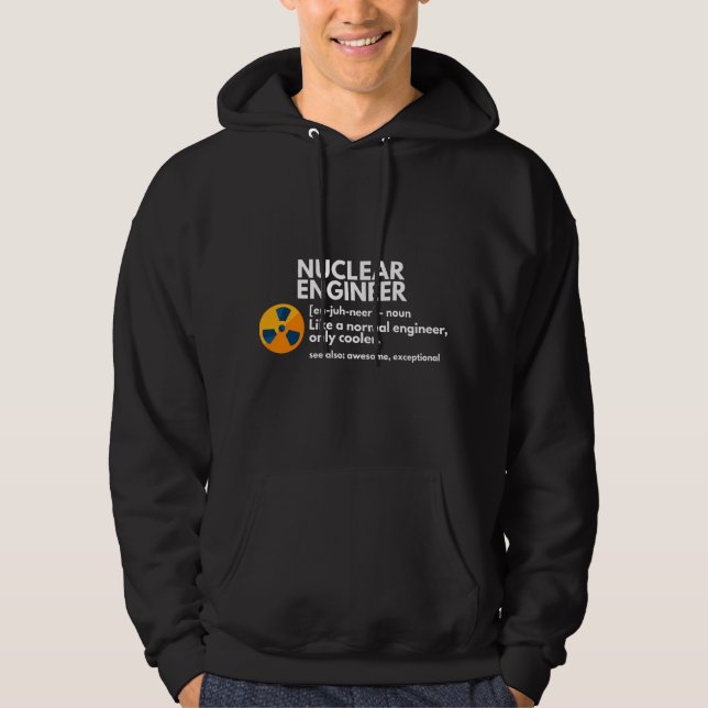Rolig definition av kärnteknik Kärnteknik present Hoodie (Framsida)