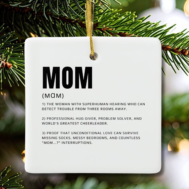 Rolig definition av mamma julgransprydnad keramik (Skapare uppladdad)